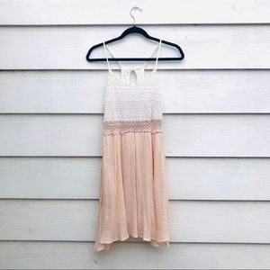 Pink and white dress